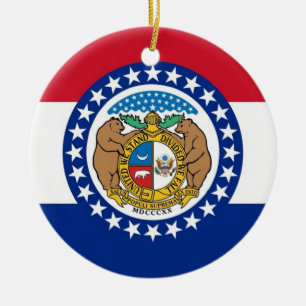 Cerâmica Ornamento com a bandeira de Missouri