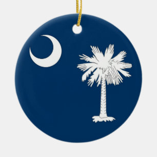 Cerâmica Ornamento com a bandeira de South Carolina