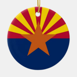 Cerâmica Ornamento com bandeira de Arizona