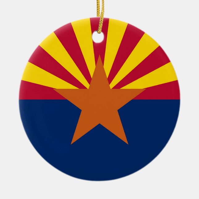 Cerâmica Ornamento com bandeira de Arizona (Frente)