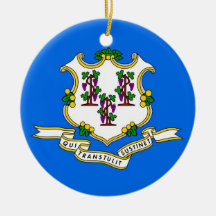 Ornamento com bandeira de Connecticut