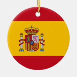 Cerâmica Ornamento com bandeira de Espanha