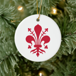 Cerâmica Ornamento com bandeira de Florença, Toscana