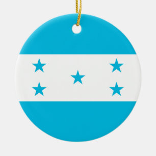 Cerâmica Ornamento com bandeira de Honduras