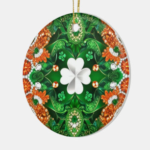 Cerâmica Ornamento com Design de cores da Irlanda