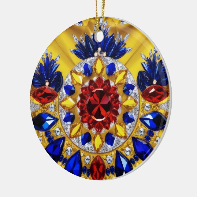 Cerâmica Ornamento com Design romeno de cores (Esquerda)