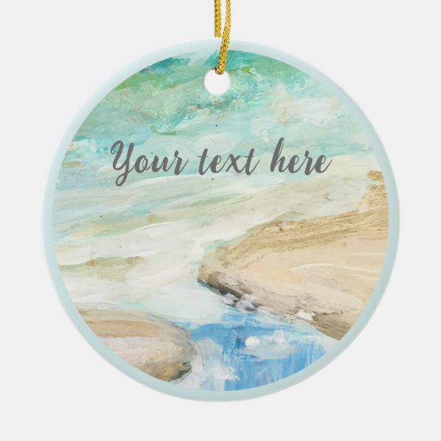 Cerâmica Ornamento Costeiro de praia pacífica (Frente)