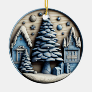 Cerâmica Ornamento da Aldeia de Inverno da Rússia