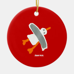 Cerâmica Ornamento da arte: Gaivota do tintureiro de John