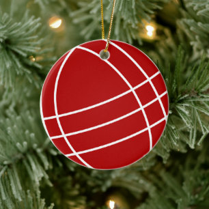 Cerâmica Ornamento da árvore de Natal da bola de Bocce