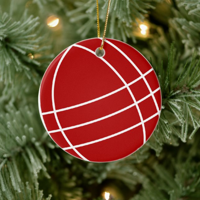 Cerâmica Ornamento da árvore de Natal da bola de Bocce (Árvore)