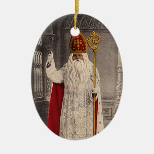 Cerâmica Ornamento da árvore de Natal de Nicholas do santo