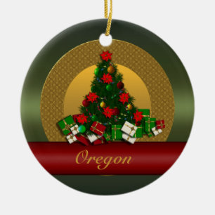 Cerâmica Ornamento da árvore de Natal de Oregon