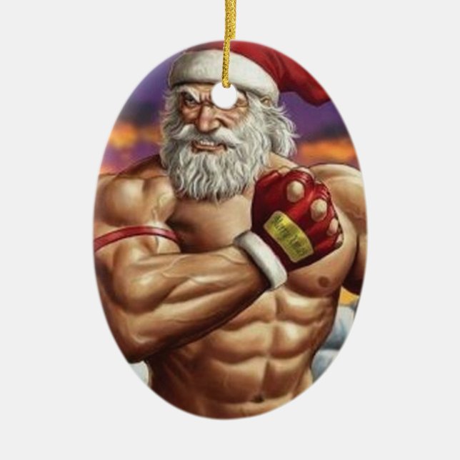 Cerâmica Ornamento da árvore de Natal - para Bodybuilding (Frente)