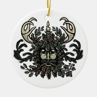 Cerâmica Ornamento da árvore do homem verde de solstício de