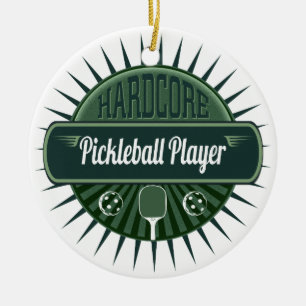 Cerâmica Ornamento da árvore do jogador de Pickleball do