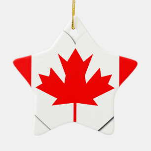 Cerâmica Ornamento da bandeira de Canadá
