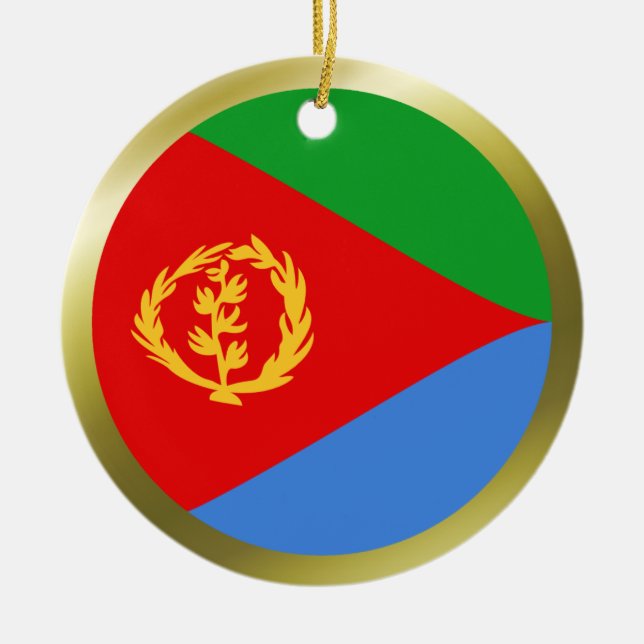 Cerâmica Ornamento da bandeira de Eritrea (Frente)