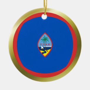 Cerâmica Ornamento da bandeira de Guam