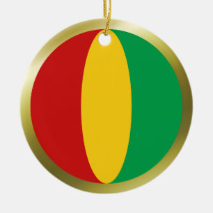Cerâmica Ornamento da bandeira de Guiné-Conakry