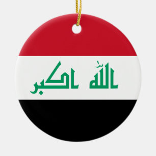 Cerâmica Ornamento da bandeira de Iraque