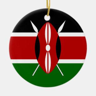 Cerâmica Ornamento da bandeira de Kenya