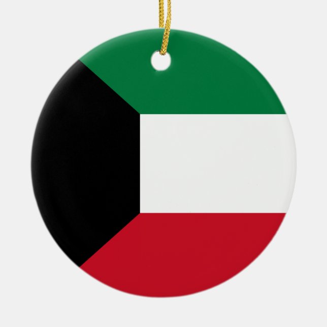Cerâmica Ornamento da bandeira de Kuwait (Frente)