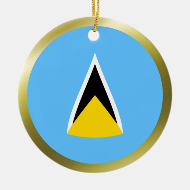 Cerâmica Ornamento da bandeira de Lucia de santo (Frente)