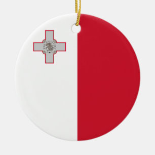 Cerâmica Ornamento da bandeira de Malta