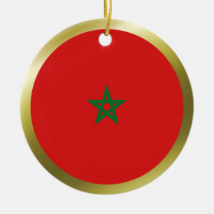 Cerâmica Ornamento da bandeira de Marrocos