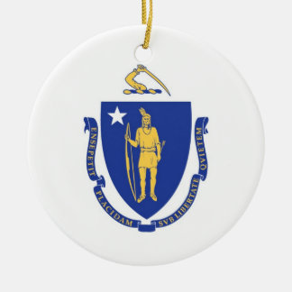 Cerâmica Ornamento da bandeira de Massachusetts