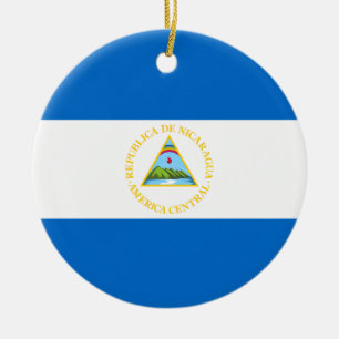Cerâmica Ornamento da bandeira de Nicarágua