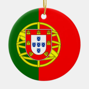 Cerâmica Ornamento da bandeira de Portugal