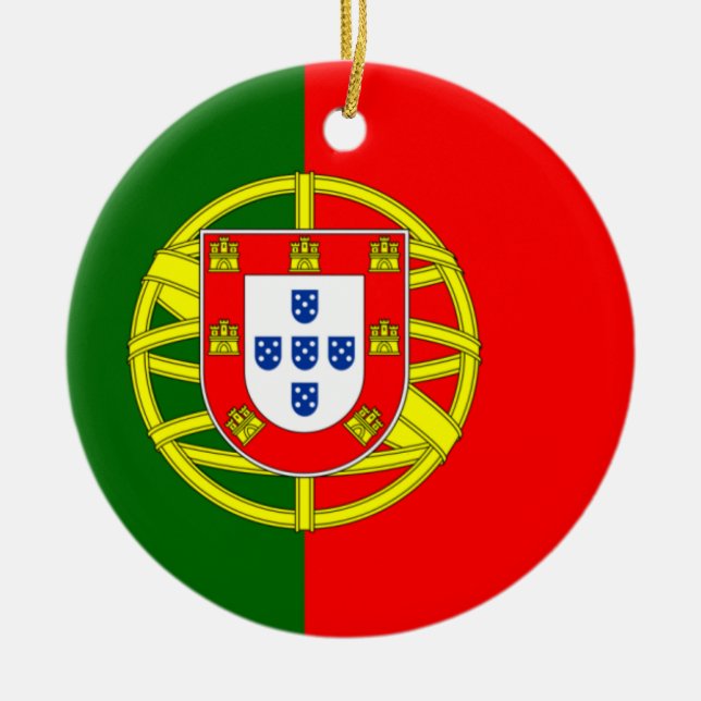 Cerâmica Ornamento da bandeira de Portugal (Frente)