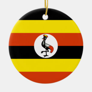 Cerâmica Ornamento da bandeira de Uganda