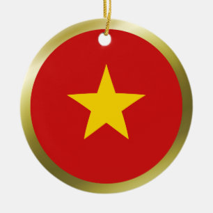 Cerâmica Ornamento da bandeira de Vietnam