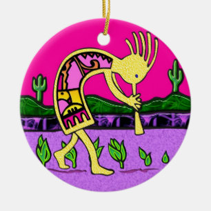 Cerâmica Ornamento da boa sorte de Kokopelli