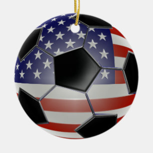 Cerâmica Ornamento da bola de futebol dos E.U.