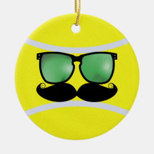 Cerâmica Ornamento da bola de tênis do bigode