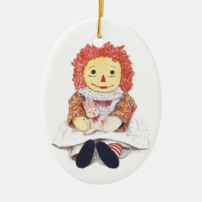 Cerâmica Ornamento da boneca de pano (Frente)