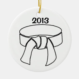 Cerâmica Ornamento da correia de 2013 brancos