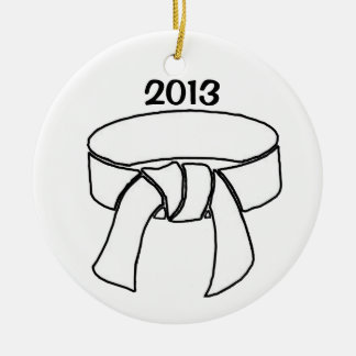 Cerâmica Ornamento da correia de 2013 brancos