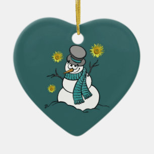 Cerâmica Ornamento da esperança do boneco de neve
