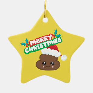 Cerâmica Ornamento da estrela de Emoji do tombadilho do