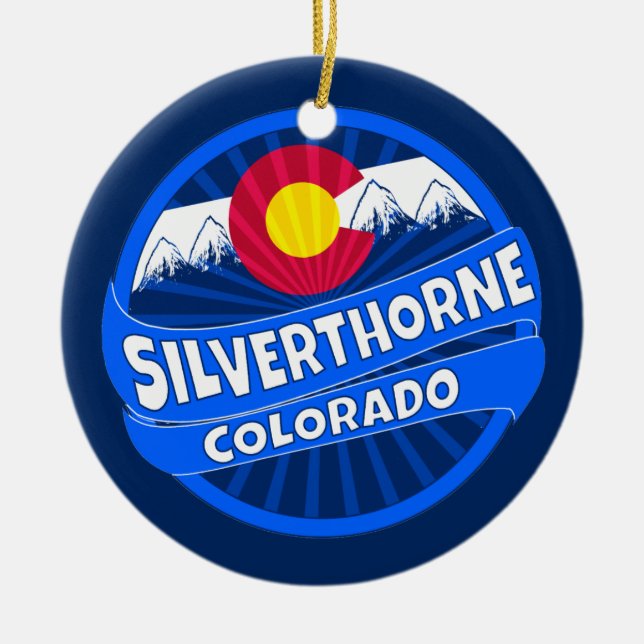 Cerâmica Ornamento da explosão da montanha de Silverthorne (Frente)
