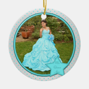 Cerâmica Ornamento da foto de Quinceanera