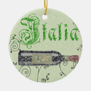 Cerâmica Ornamento da garrafa de vinho de Italia