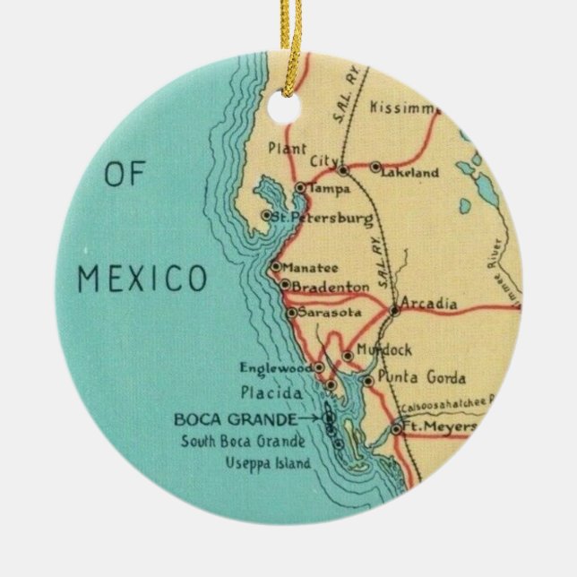 Cerâmica Ornamento da Ilha de Useppa Boca Grande (Frente)