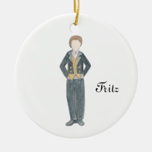 Cerâmica Ornamento da lembrança de Fritz do Nutcracker