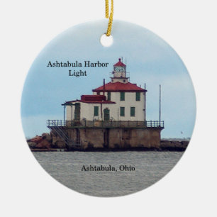 Cerâmica Ornamento da luz do porto de Ashtabula